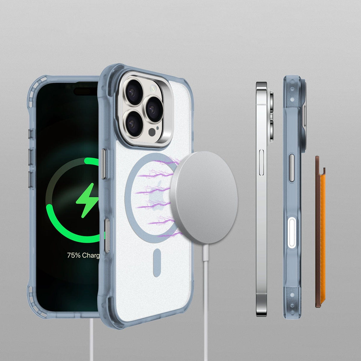Funda Transparente con Soporte para iPhone 16 Pro - Antideslizante, Resistente, MagSafe | Serie Venture