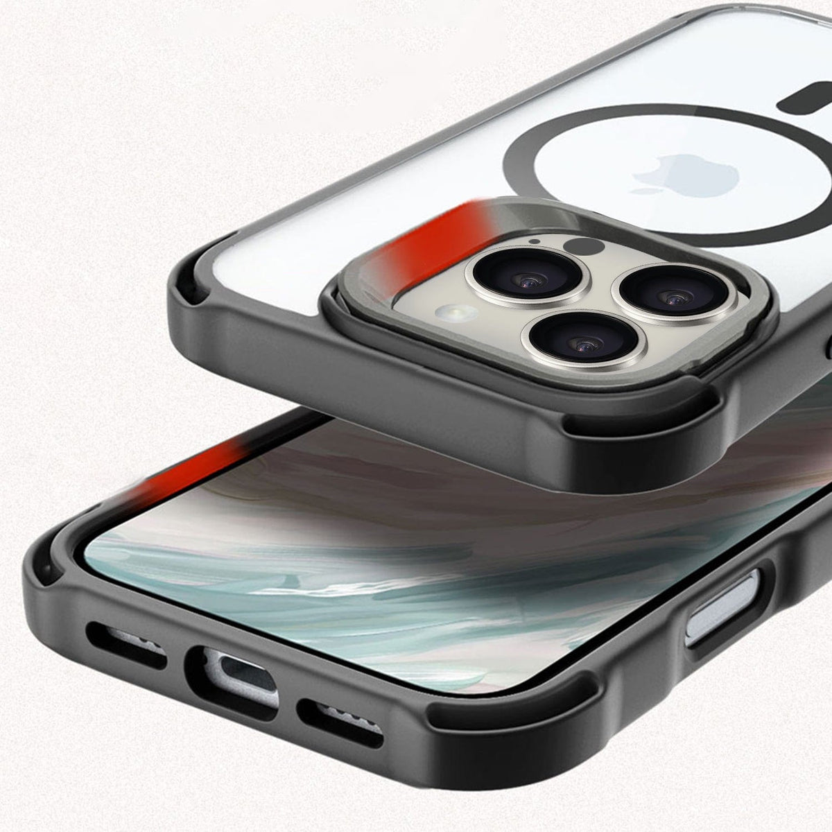 Funda Transparente con Soporte para iPhone 16 Pro - Antideslizante, Resistente, MagSafe | Serie Venture