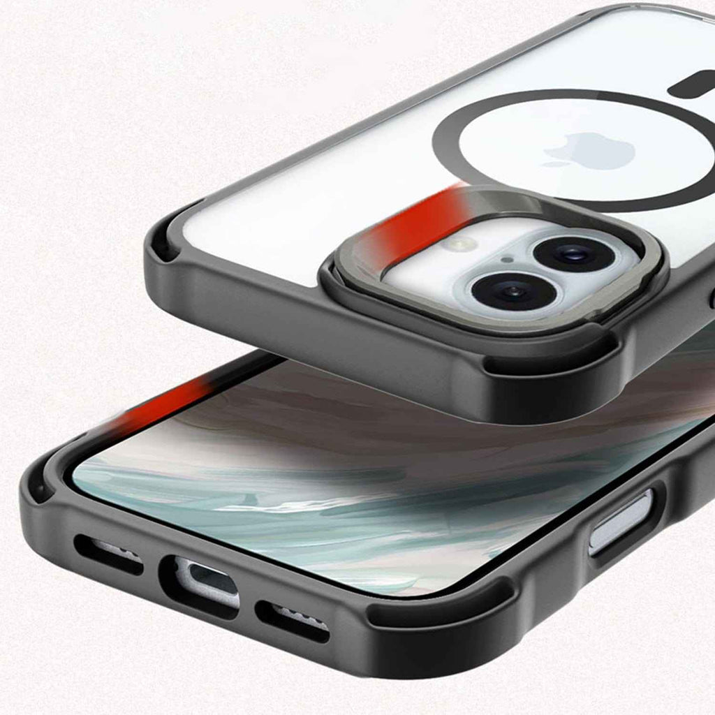 iPhone 16 Clear Kickstand Case - Anti- Slip, Rugged, MagSafe | Venture Series