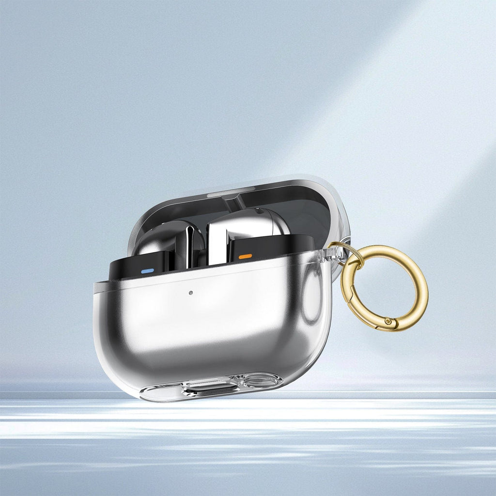 Estuche para Samsung Galaxy Buds3, Buds3 Pro y Buds3 FE - Transparente con mosquetón | Serie Venture