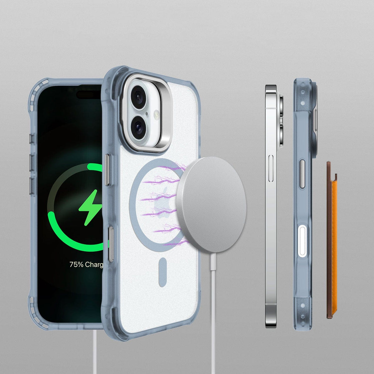 iPhone 16 Plus Clear Case - Kickstand, Anti-Slip Grip, MagSafe | Venture Series