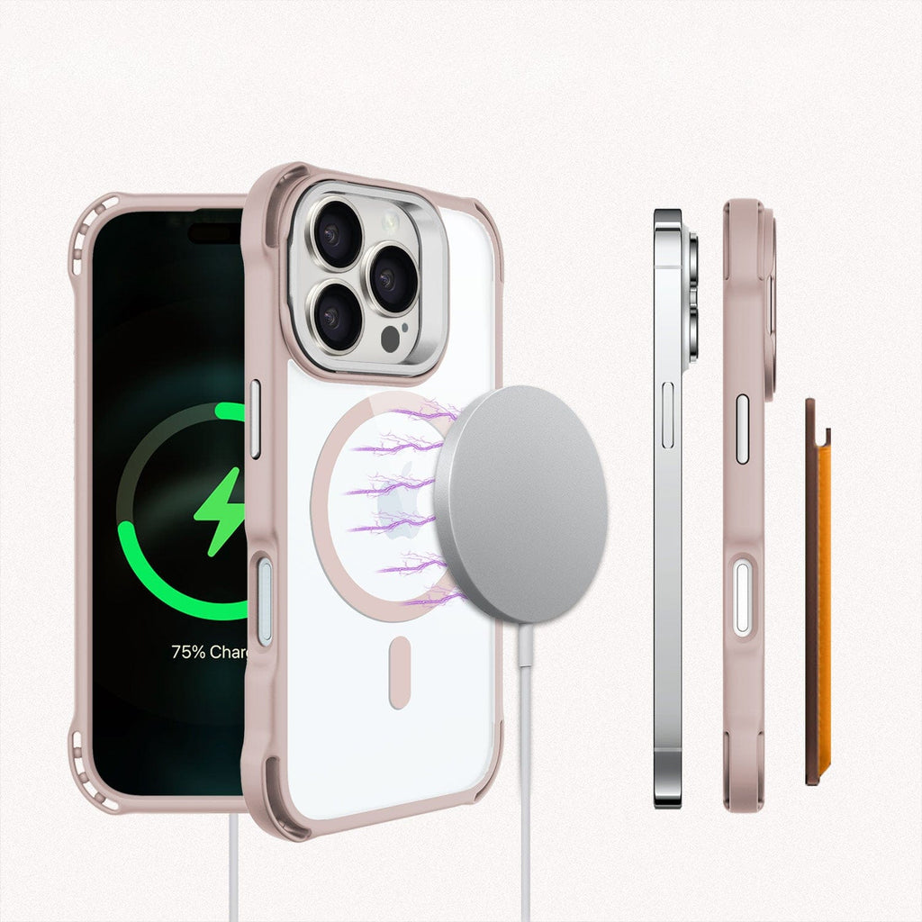 Funda Transparente con Soporte para iPhone 16 Pro - Antideslizante, Resistente, MagSafe | Serie Venture