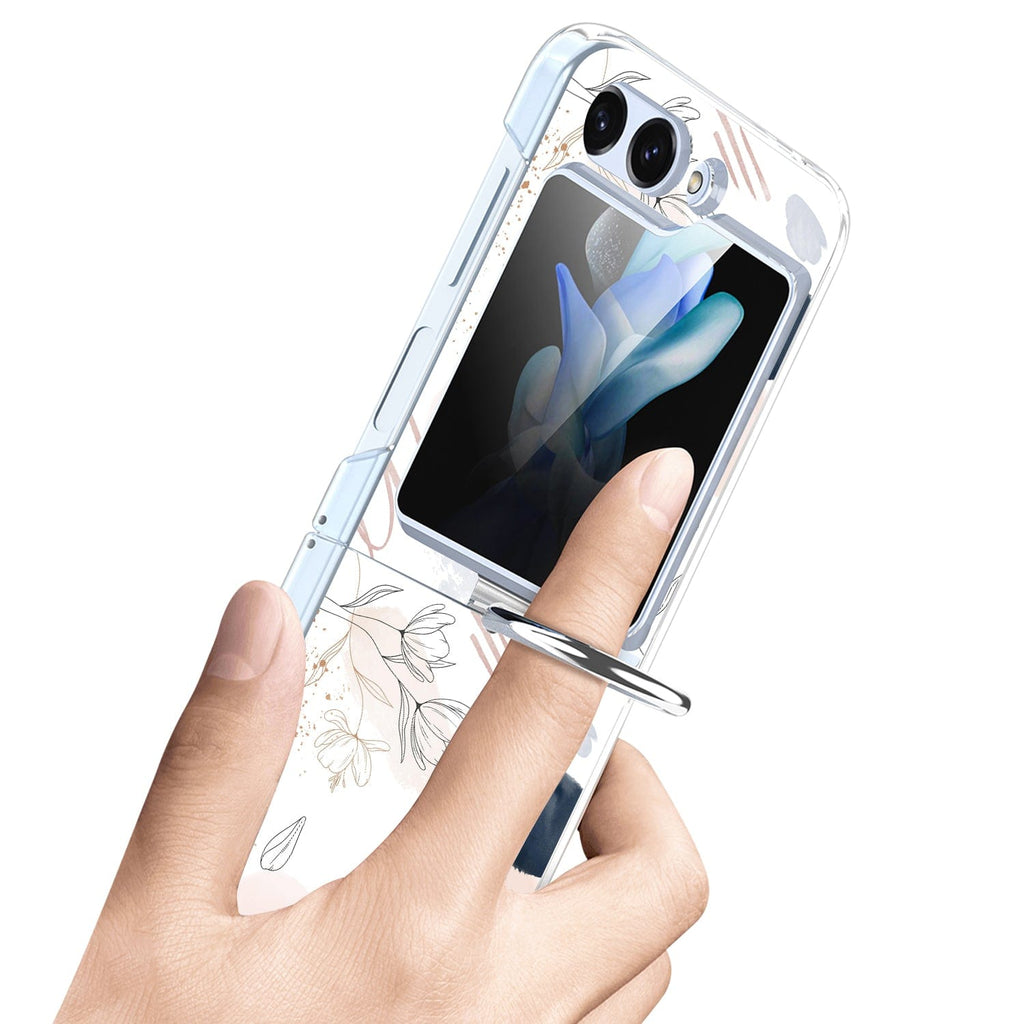 Inspire Series 花柄ハードシェルケース（リング付） - Samsung Galaxy Z Flip6