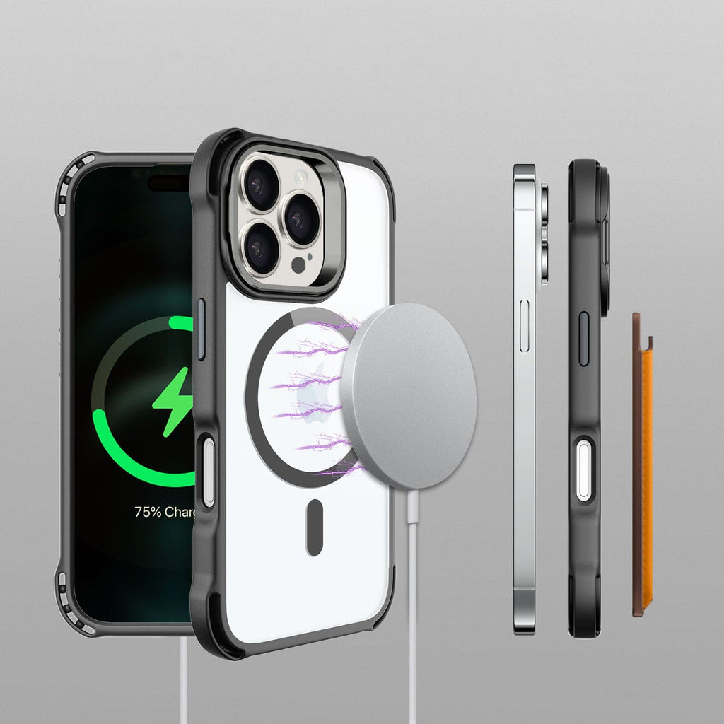 Funda Transparente con Soporte para iPhone 16 Pro - Antideslizante, Resistente, MagSafe | Serie Venture