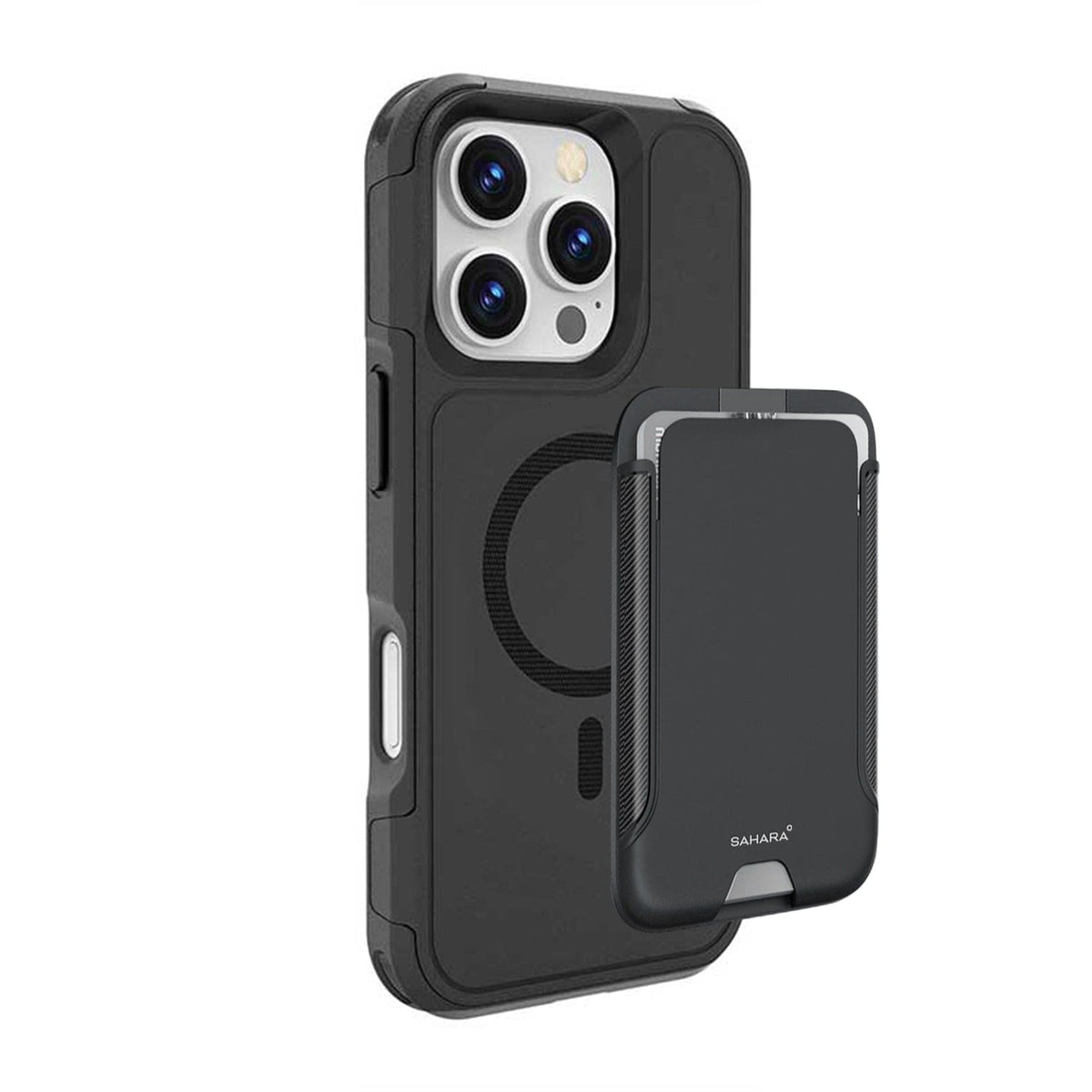 Funda Cartera Resistente para iPhone 16 Pro con Soporte - MagSafe, Tarjetero | Serie Raider