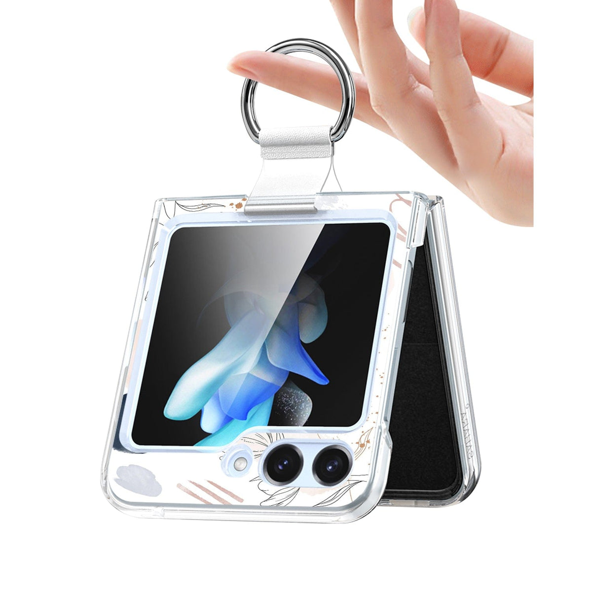 Inspire Series 花柄ハードシェルケース（リング付） - Samsung Galaxy Z Flip6