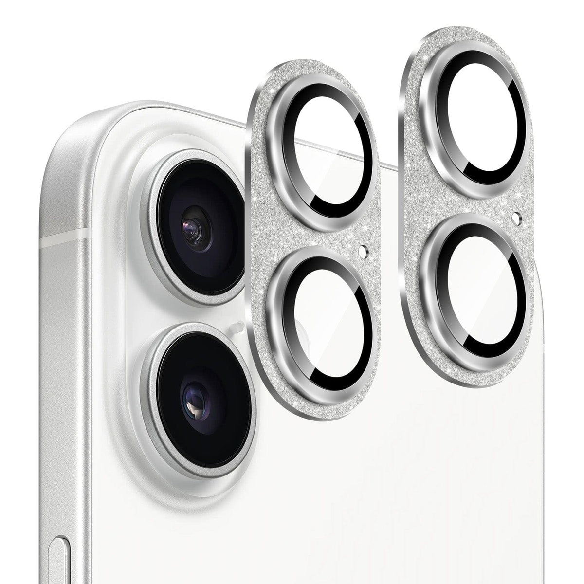 iPhone 16/16 Plus用カメラレンズプロテクター - 柔軟性のあるガラス、2枚組 | ZeroDamage