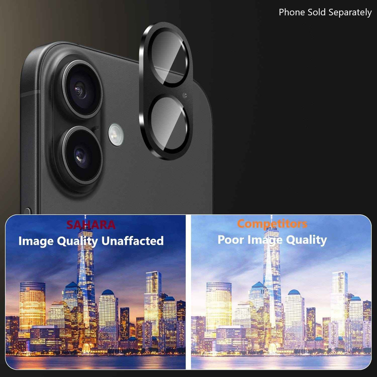 iPhone 16/16 Plus Camera Lens Protector - Flexible Glass, 2-Pack | ZeroDamage