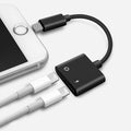 iPhone X 8用デュアルヘッドホンオーディオアダプター充電器ケーブル Lightning変換アダプター iPhone 10充電スプリッター用