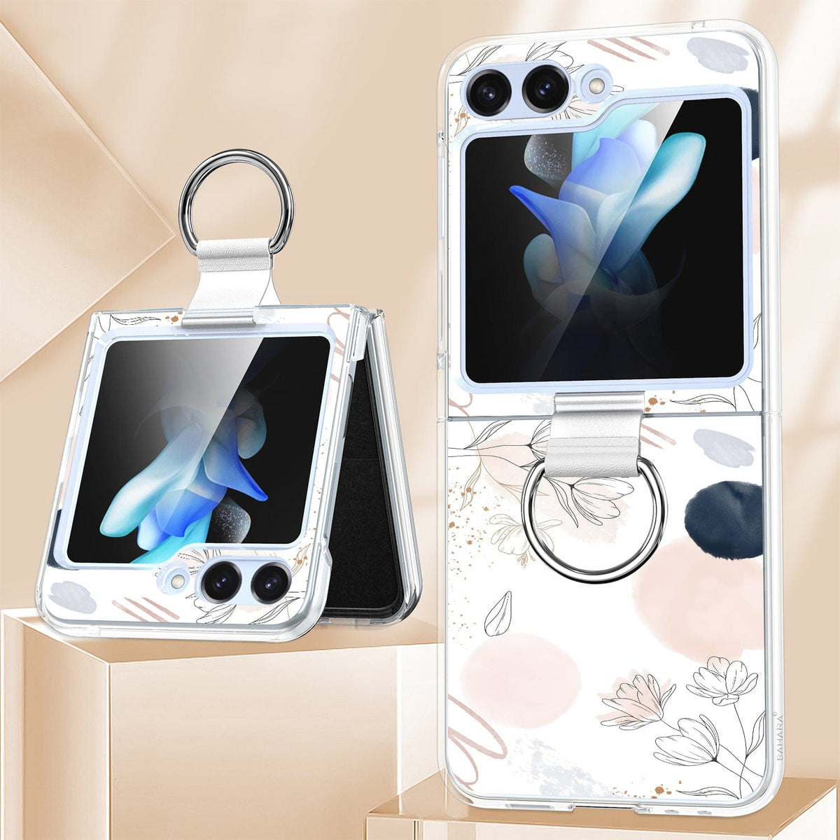 Inspire Series 花柄ハードシェルケース（リング付） - Samsung Galaxy Z Flip6