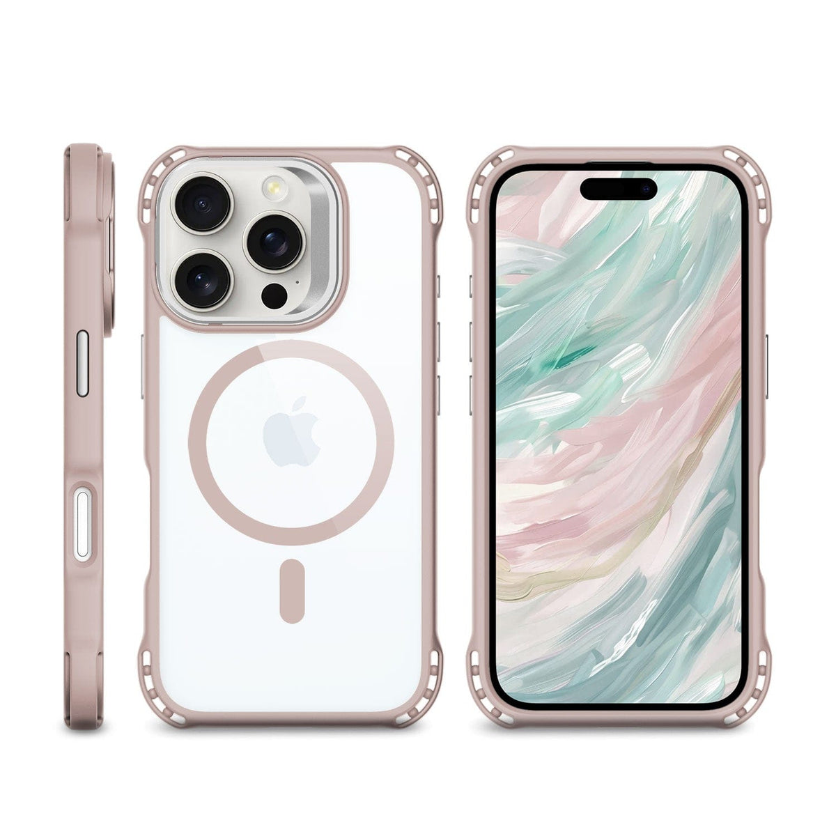 iPhone 16 Pro Max クリアキックスタンドケース – 滑り止め、頑丈、MagSafe対応 | ベンチャーシリーズ