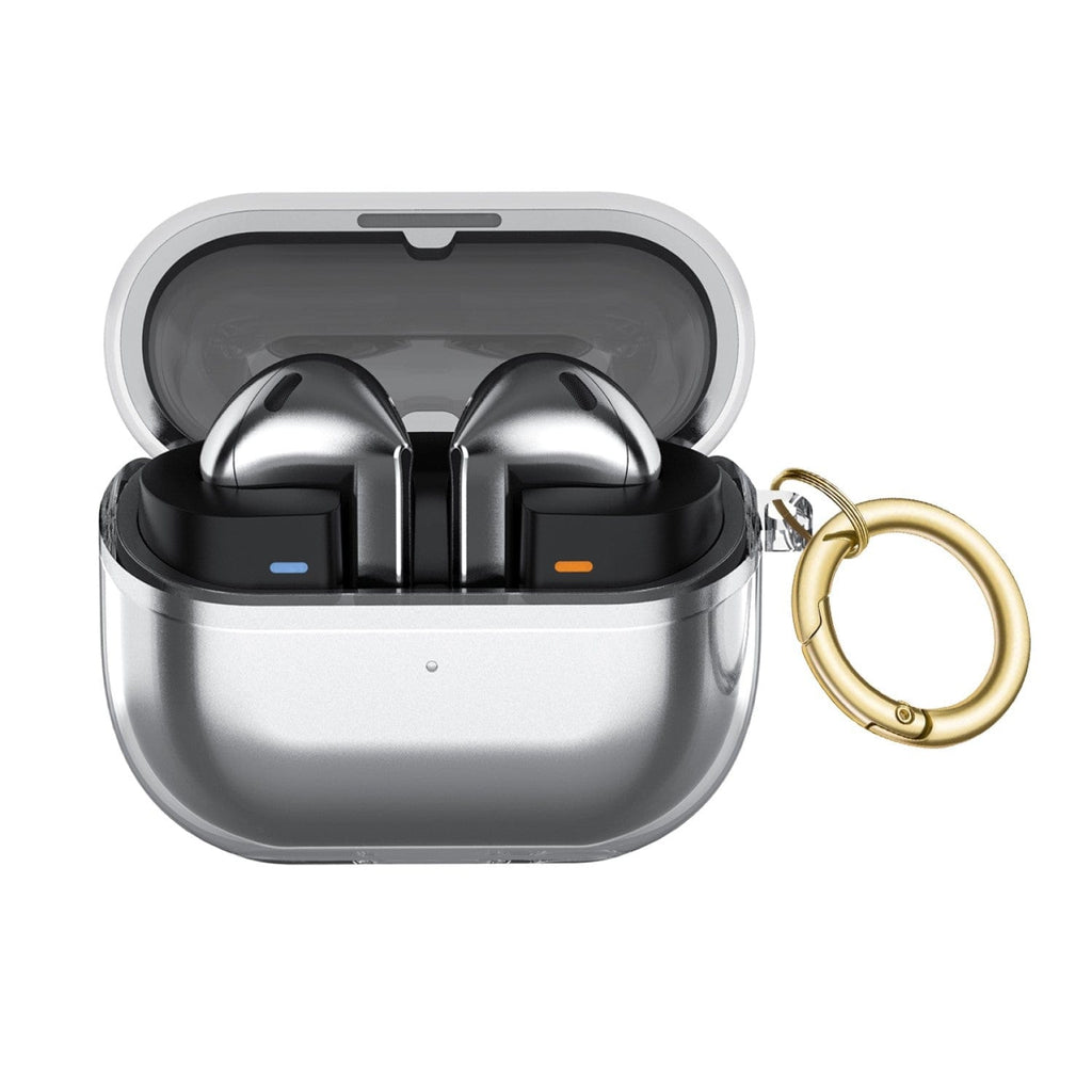 Estuche para Samsung Galaxy Buds3, Buds3 Pro y Buds3 FE - Transparente con mosquetón | Serie Venture