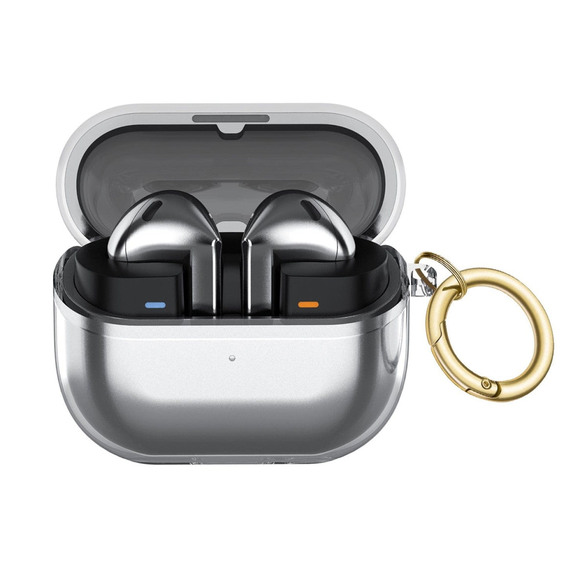 Estuche para Samsung Galaxy Buds3, Buds3 Pro y Buds3 FE - Transparente con mosquetón | Serie Venture