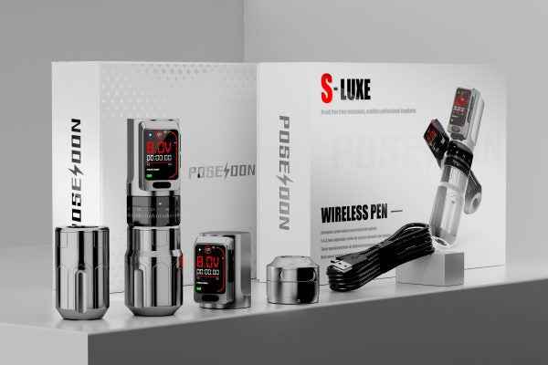 POSEIDON-S-LUXE DUAL POWER TATTOO PEN SET – WIRELESS FREEDOM MEETS WIRED PRECISION