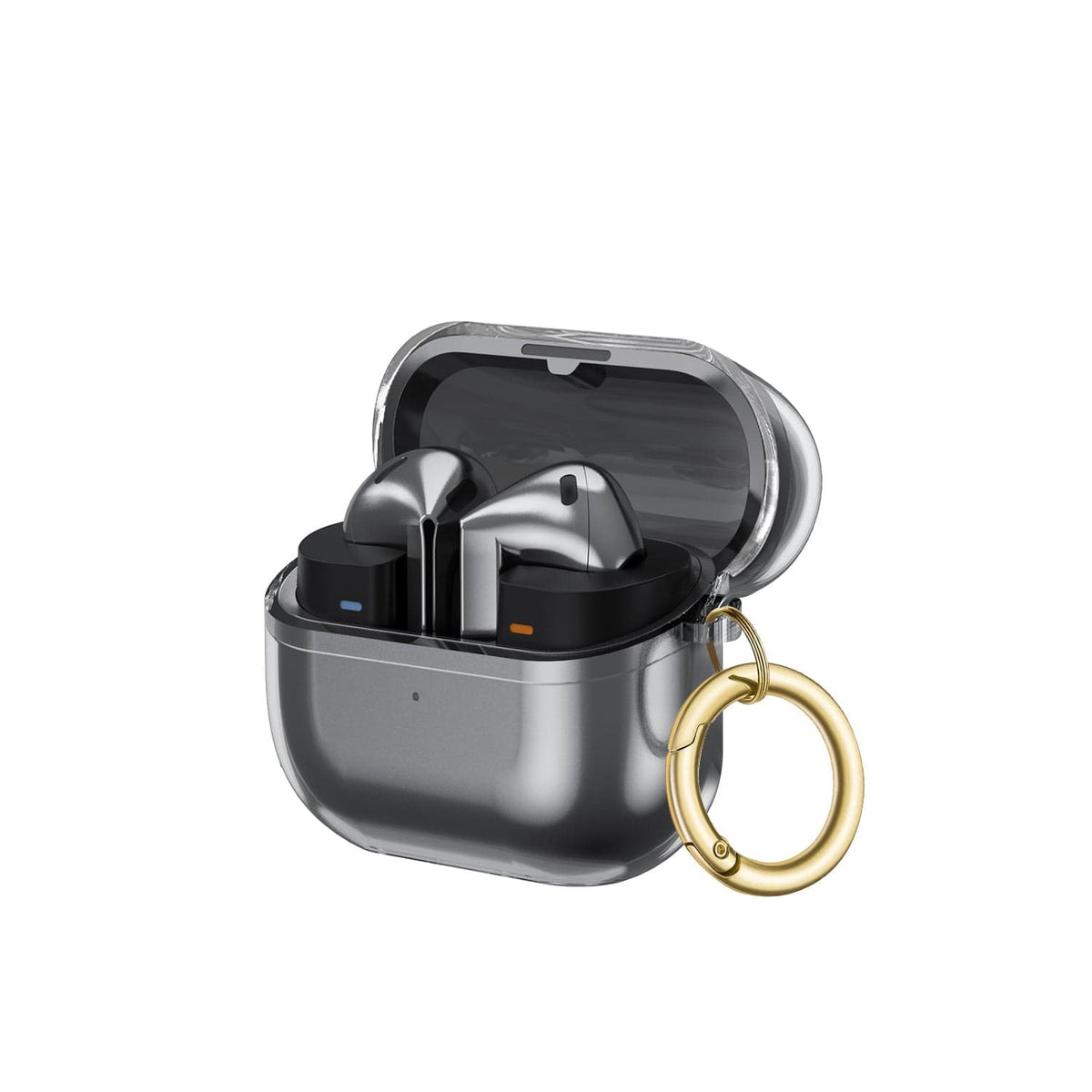 Estuche para Samsung Galaxy Buds3, Buds3 Pro y Buds3 FE - Transparente con mosquetón | Serie Venture