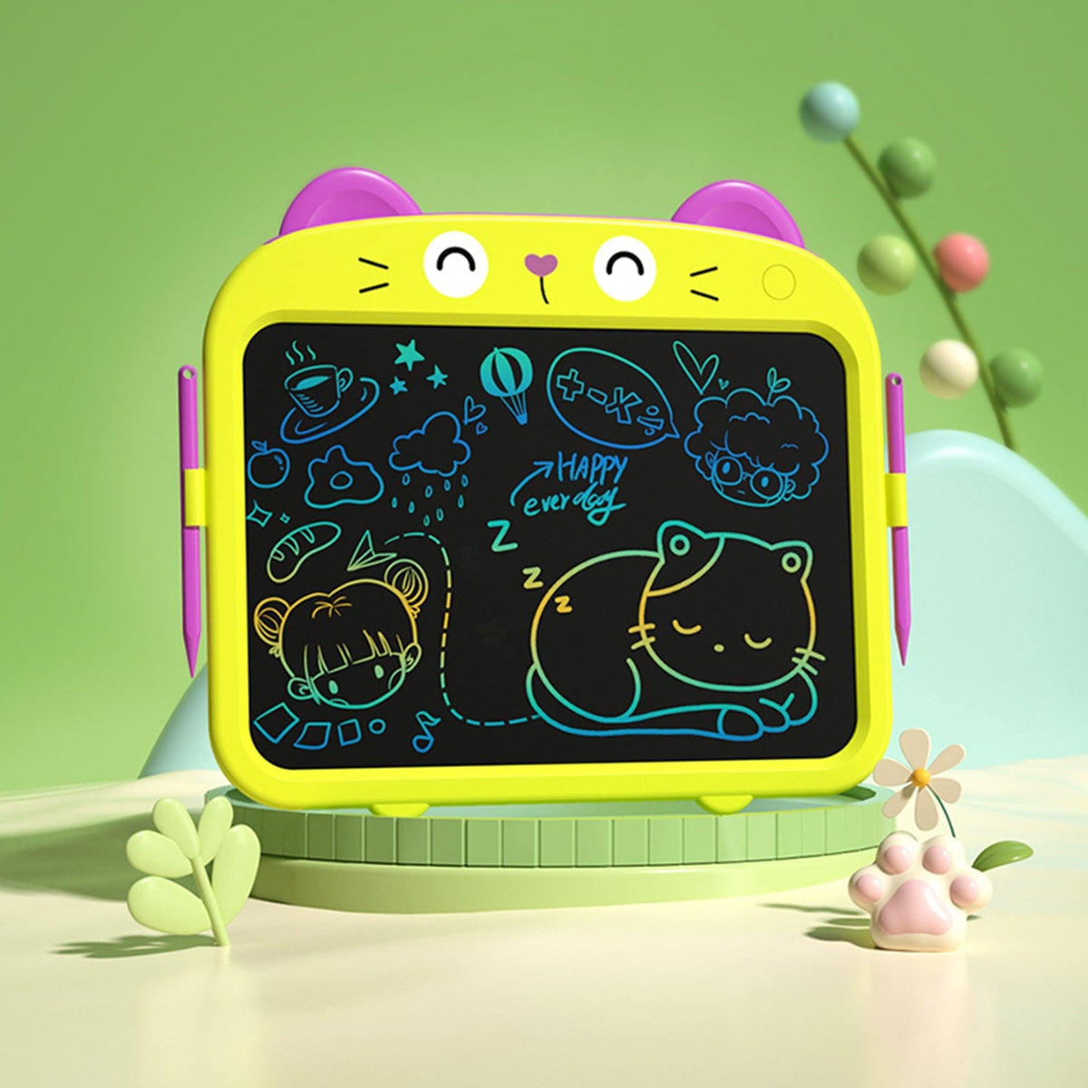 Tableta LCD de escritura para niños 13.5" - Pantalla a color, Borrado con un clic