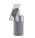 Carga inalámbrica magnética con altavoz Bluetooth, luz nocturna ajustable, auriculares recargables