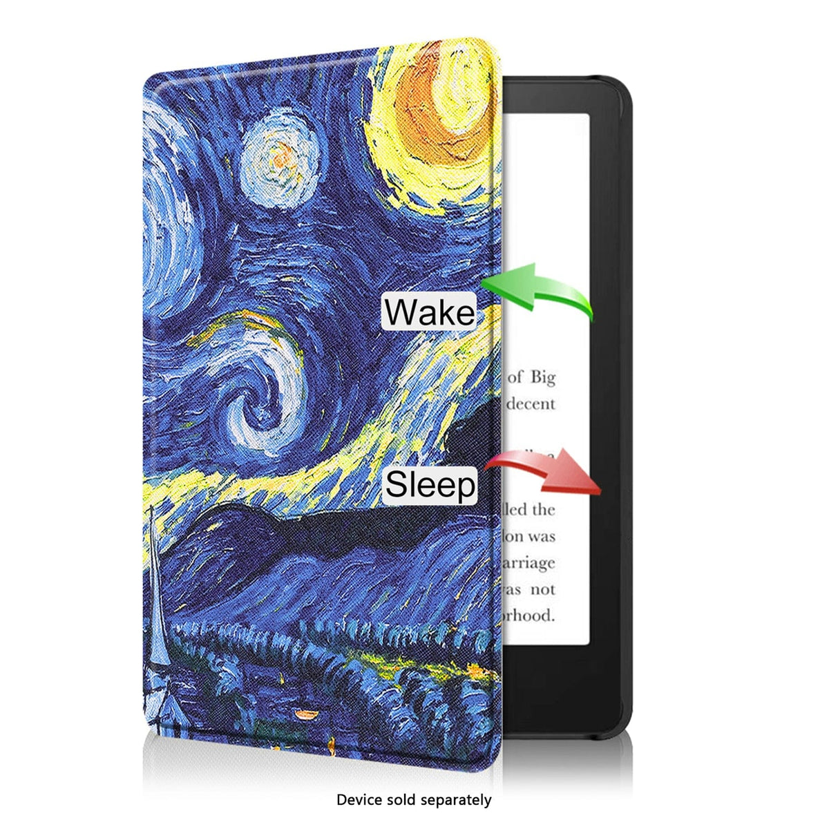 Funda Amazon Kindle (2024) - Tipo libro, Cuero vegano | Serie Indy