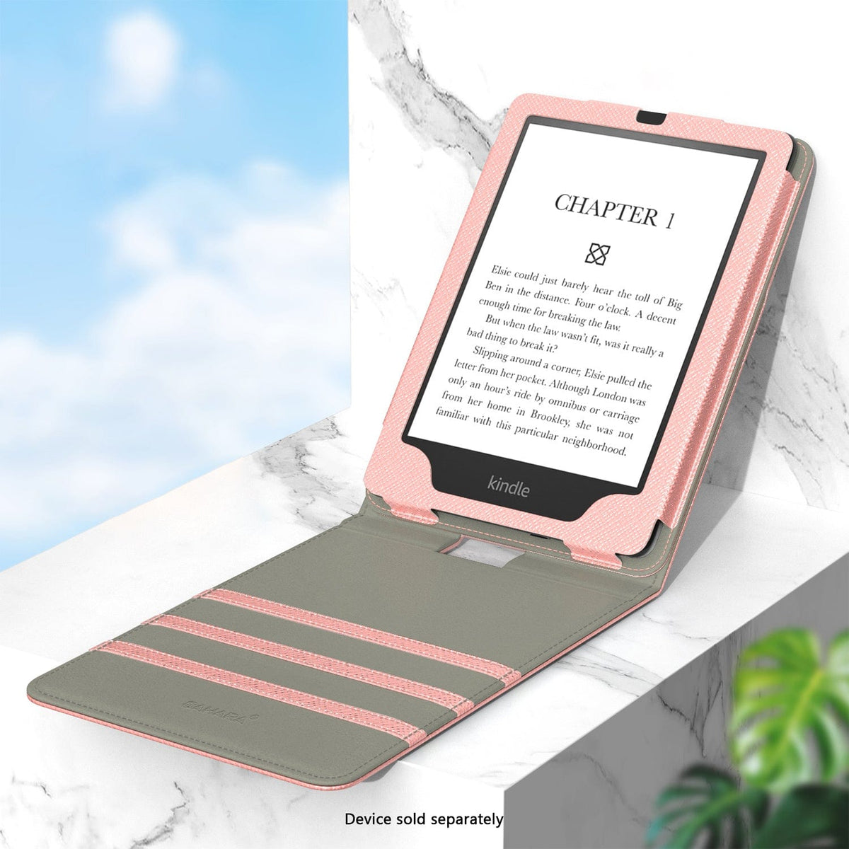 Amazon Kindle Paperwhite (2024) y funda Colorsoft - Folio vertical, soporte | Serie Indy