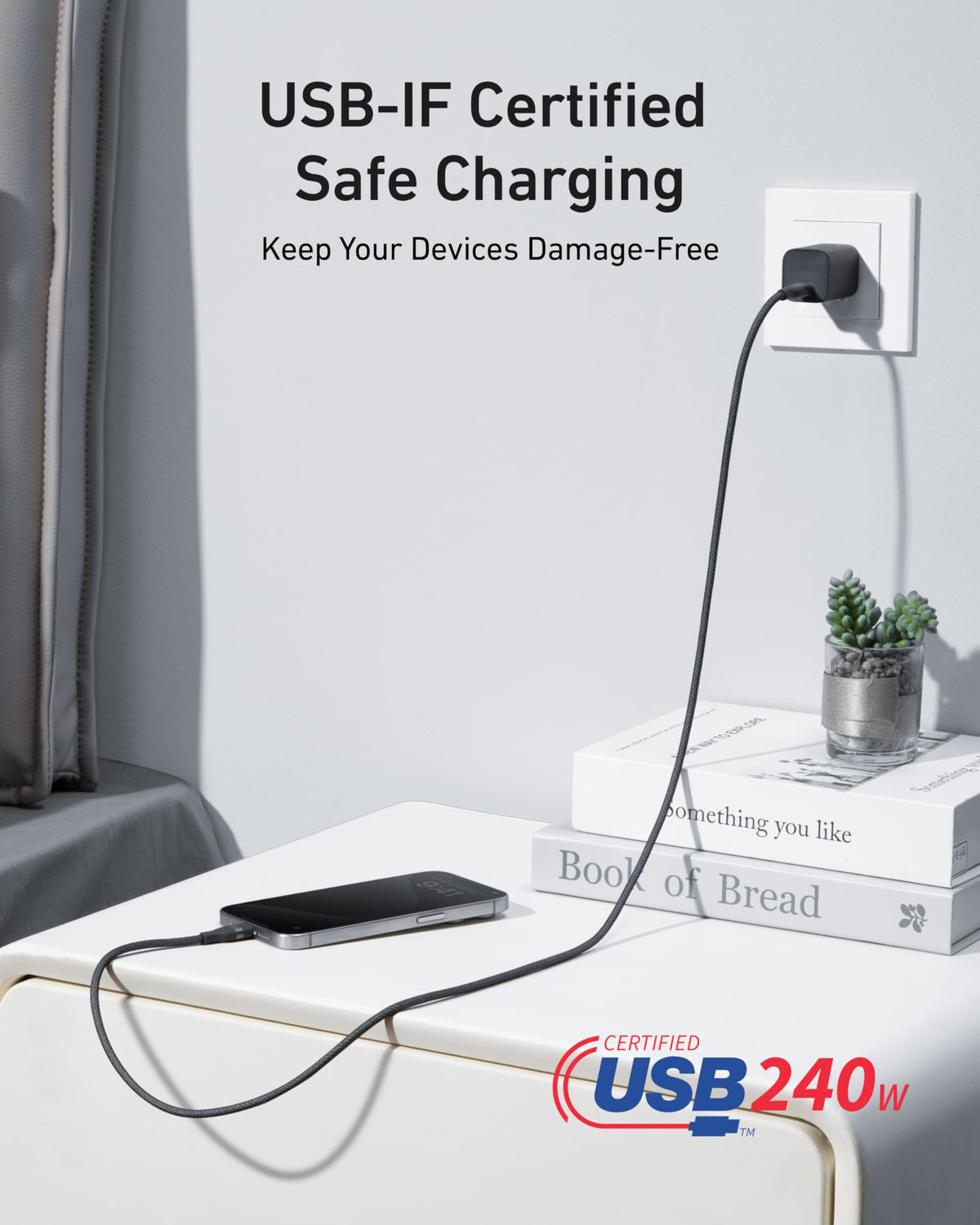 Anker Batería Externa para Portátil (25K, 165W, Cables Integrados y Retráctiles)