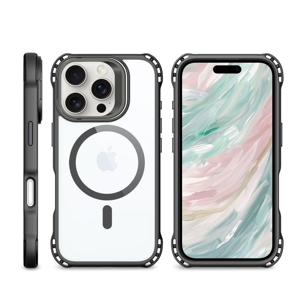 Funda Transparente con Soporte para iPhone 16 Pro - Antideslizante, Resistente, MagSafe | Serie Venture