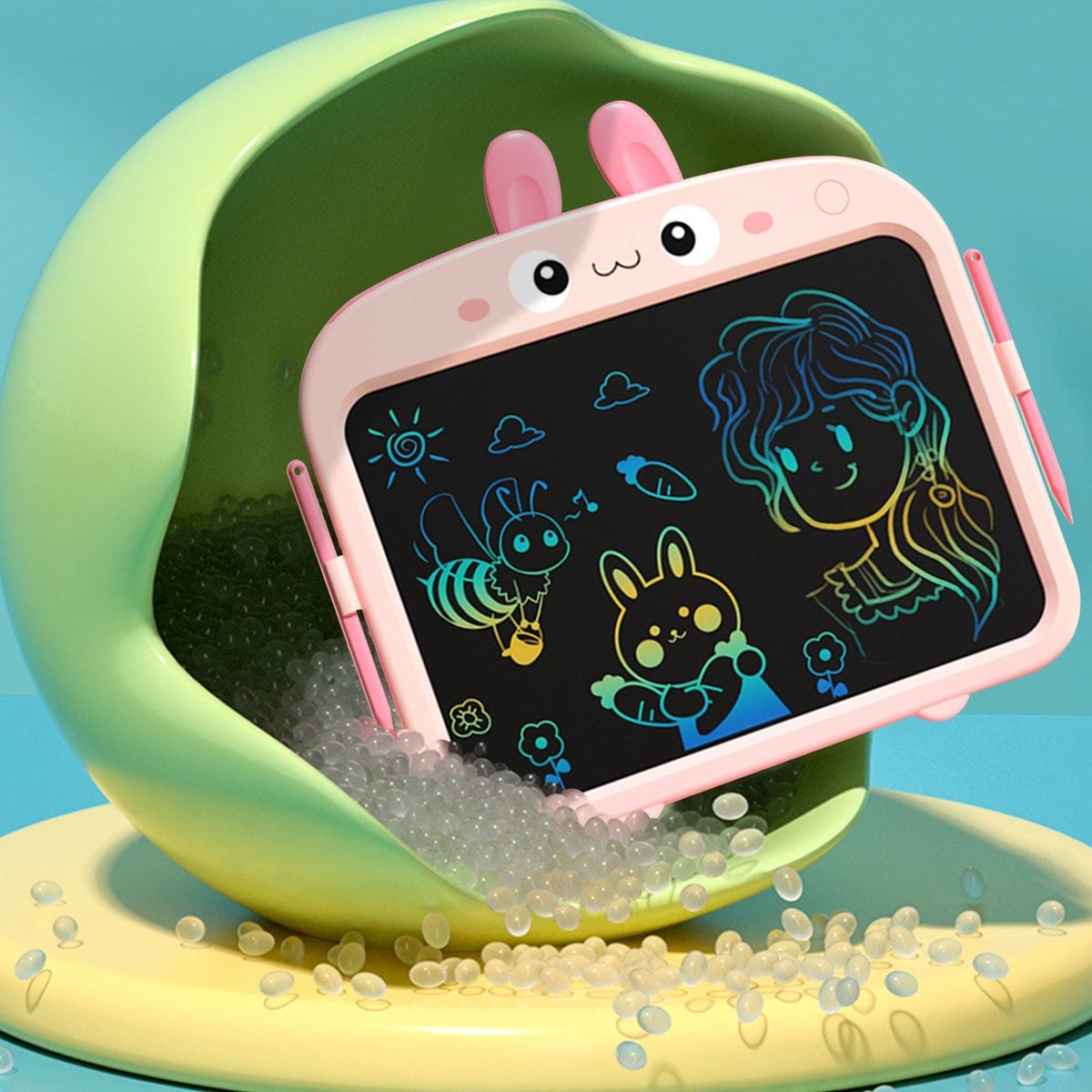Tableta LCD de escritura para niños 13.5" - Pantalla a color, Borrado con un clic