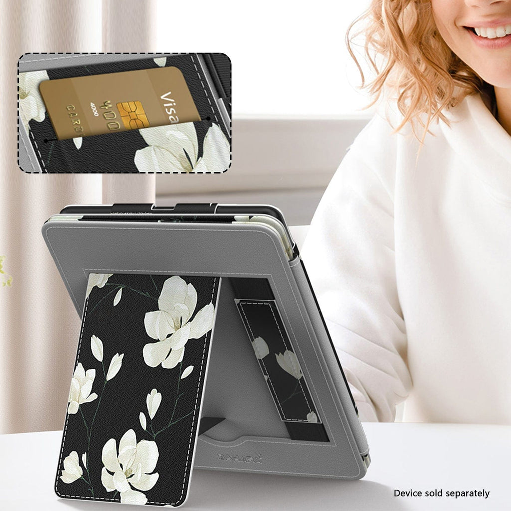 Amazon Kindle Paperwhite (2024) y funda Colorsoft - Folio, correa de mano y soporte | Serie Indy
