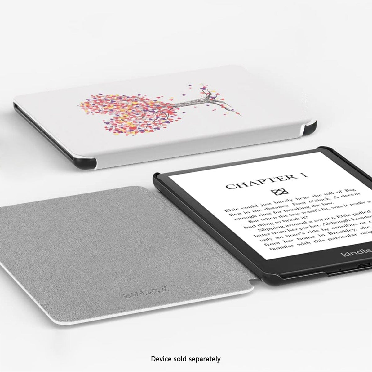 Funda Amazon Kindle (2024) - Tipo libro, Cuero vegano | Serie Indy