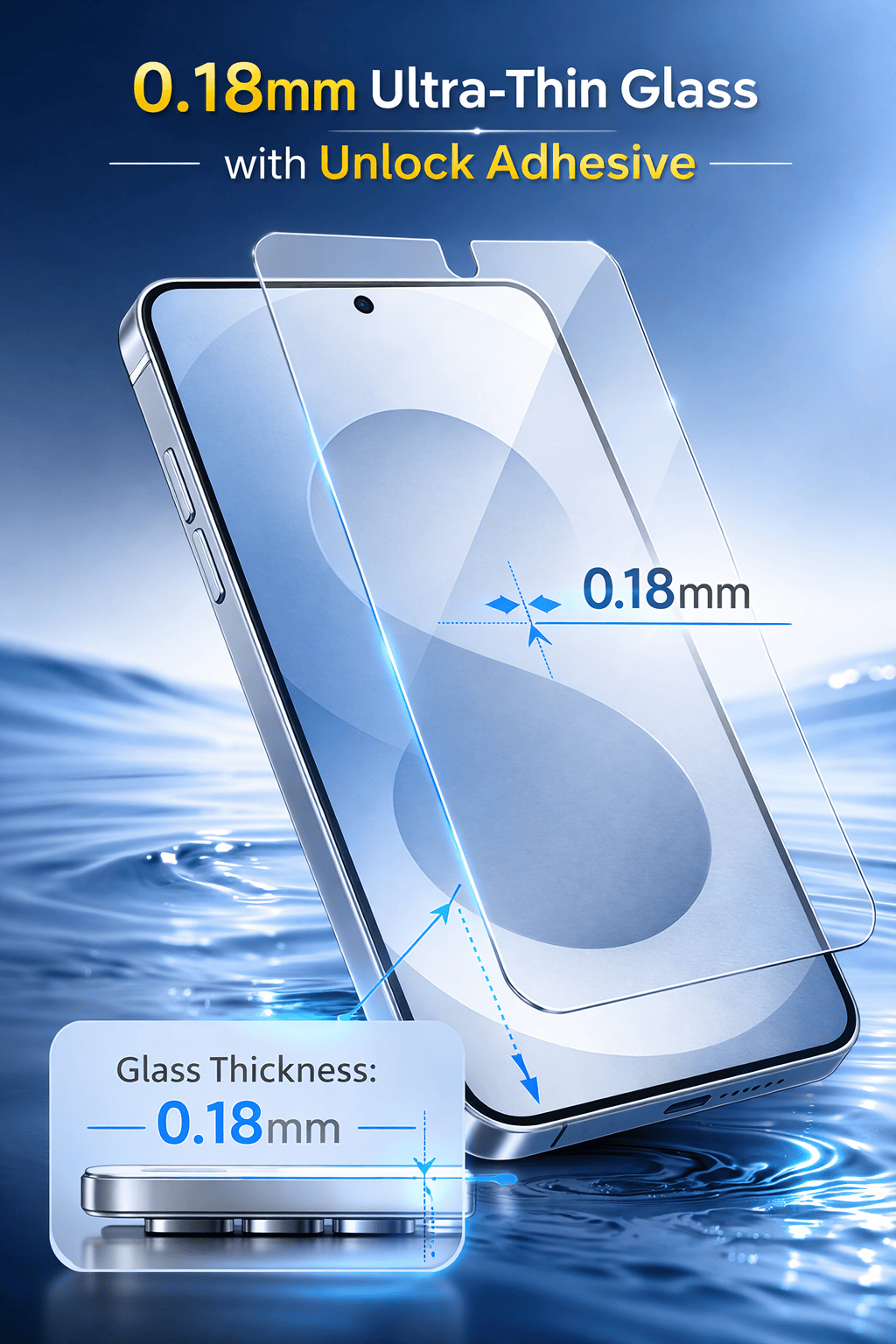 Protector de pantalla Samsung Galaxy S26+ - Vidrio templado ultrarresistente | ZeroDamage
