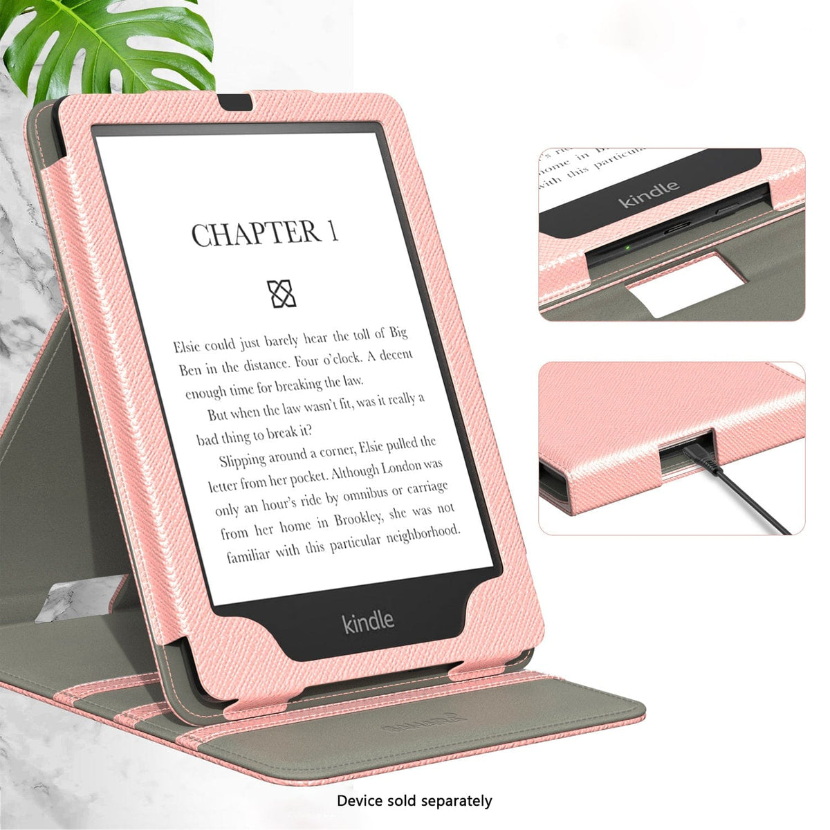 Amazon Kindle Paperwhite (2024) y funda Colorsoft - Folio vertical, soporte | Serie Indy