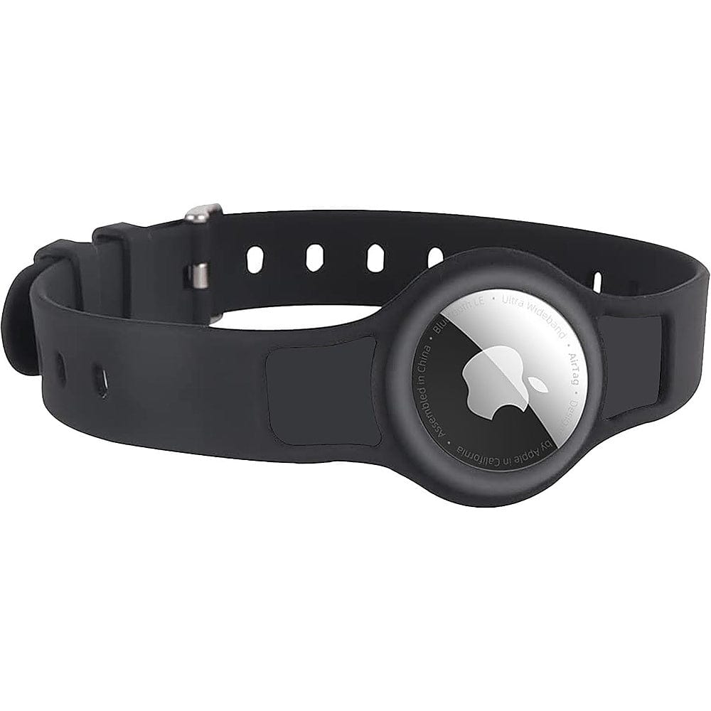 Collar de silicona negro ajustable para perros de tamaño pequeño a mediano (paquete de 2) - Apple AirTag