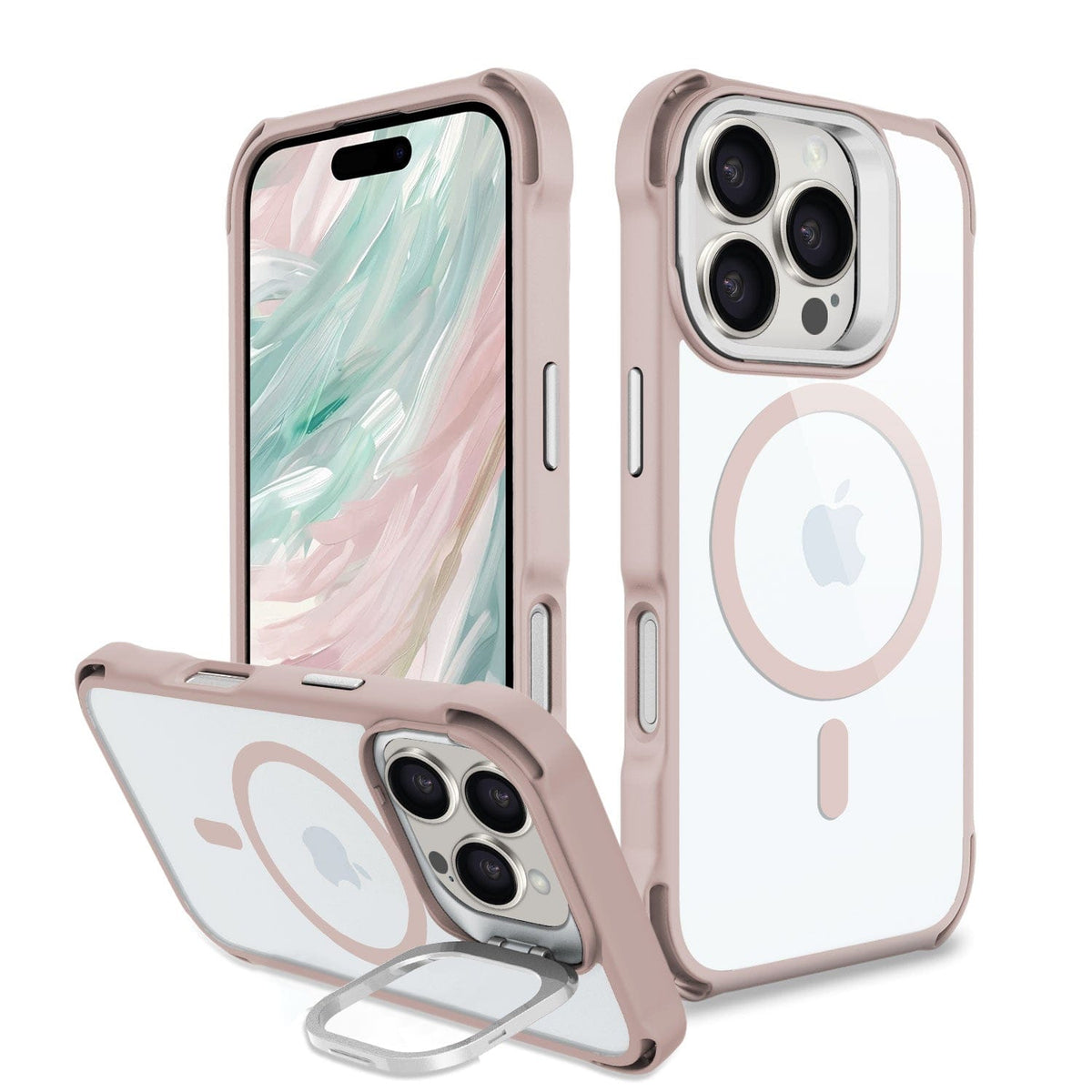 iPhone 16 Pro Max クリアキックスタンドケース – 滑り止め、頑丈、MagSafe対応 | ベンチャーシリーズ
