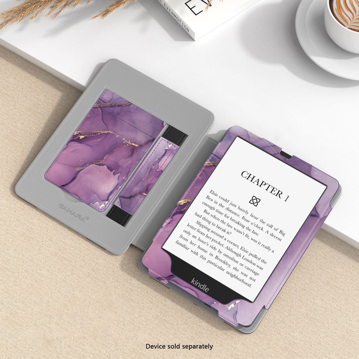 Amazon Kindle Paperwhite (2024) y funda Colorsoft - Folio, correa de mano y soporte | Serie Indy