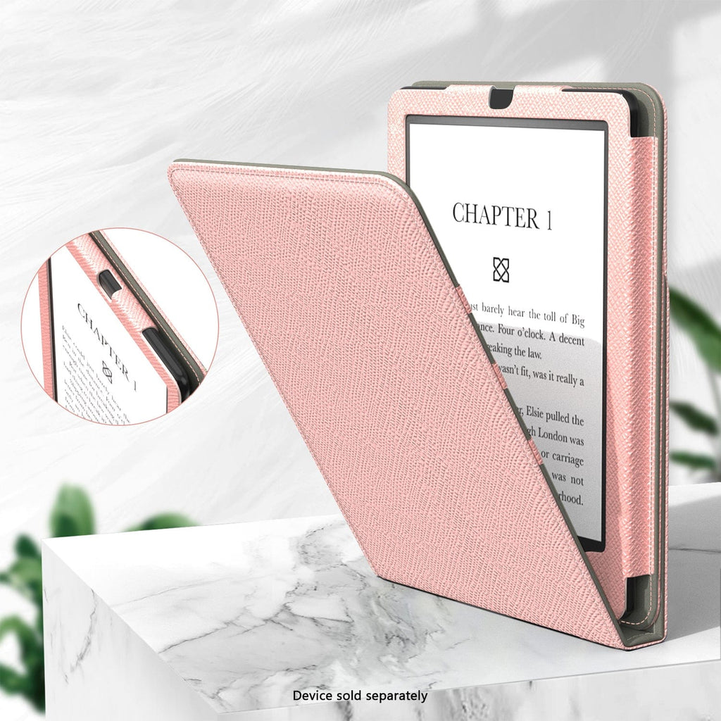 Amazon Kindle Paperwhite (2024) y funda Colorsoft - Folio vertical, soporte | Serie Indy