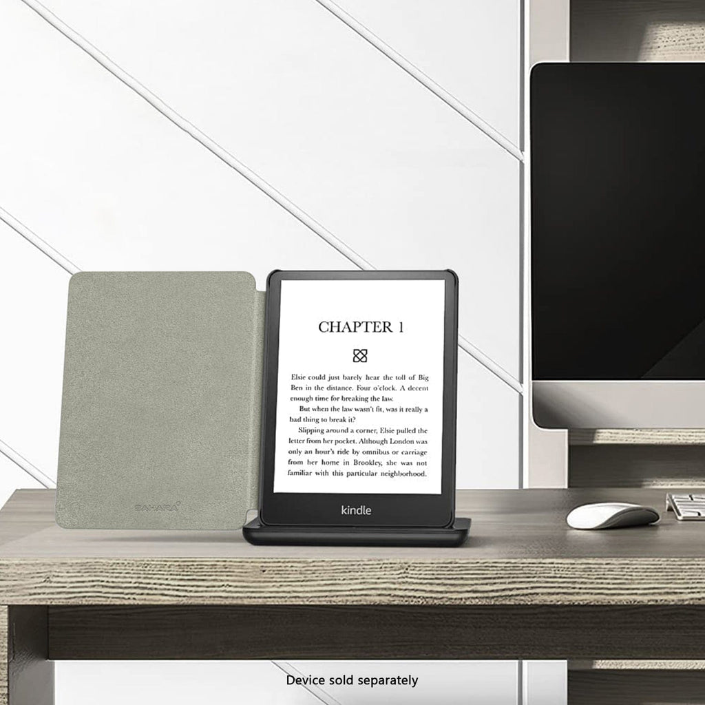 Funda Amazon Kindle (2024) - Tipo libro, Cuero vegano | Serie Indy