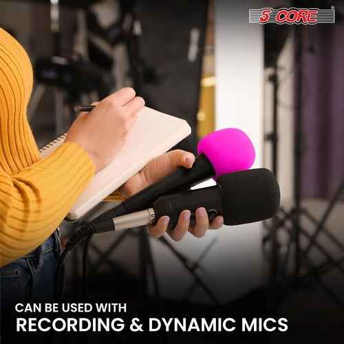 5Core Microphone Cover Soft Foam Mic Windscreen Windproof Sponge for