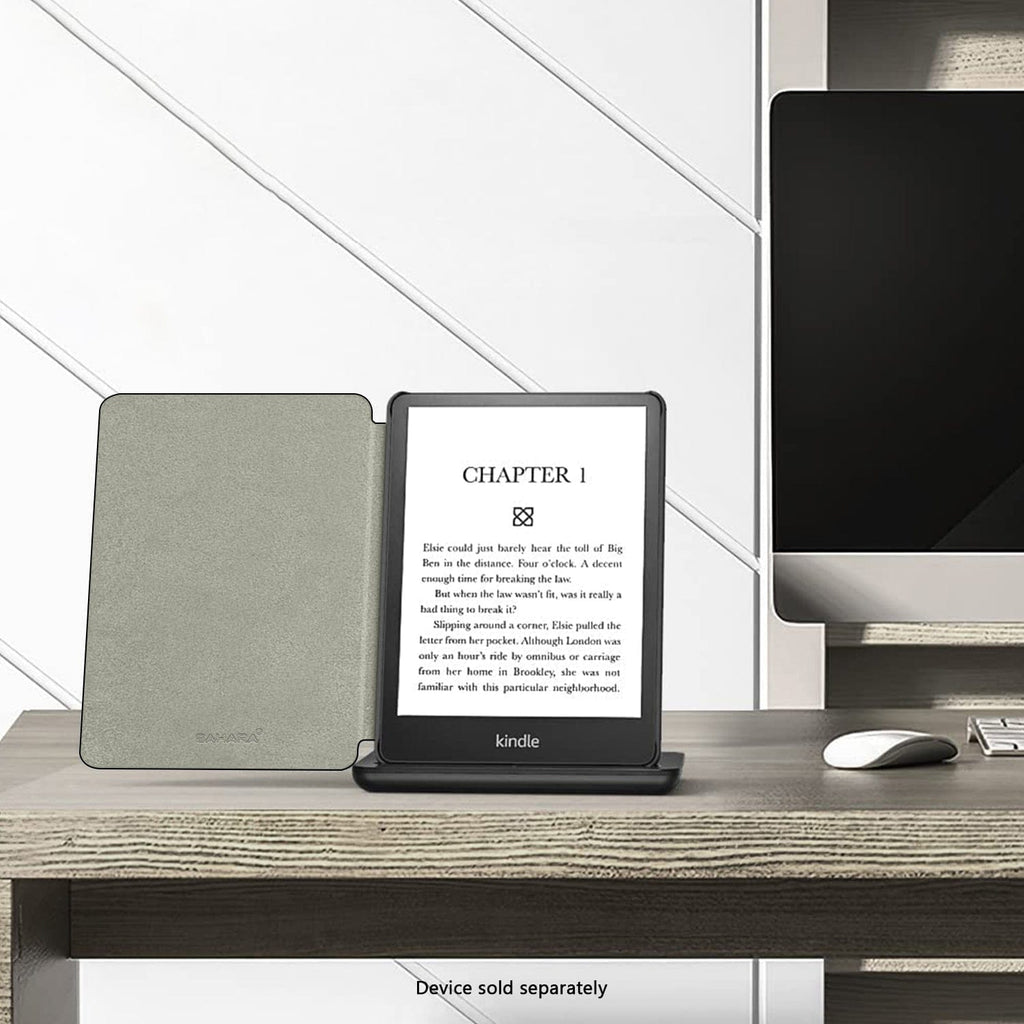 Funda Amazon Kindle (2024) - Tipo libro, Cuero vegano | Serie Indy