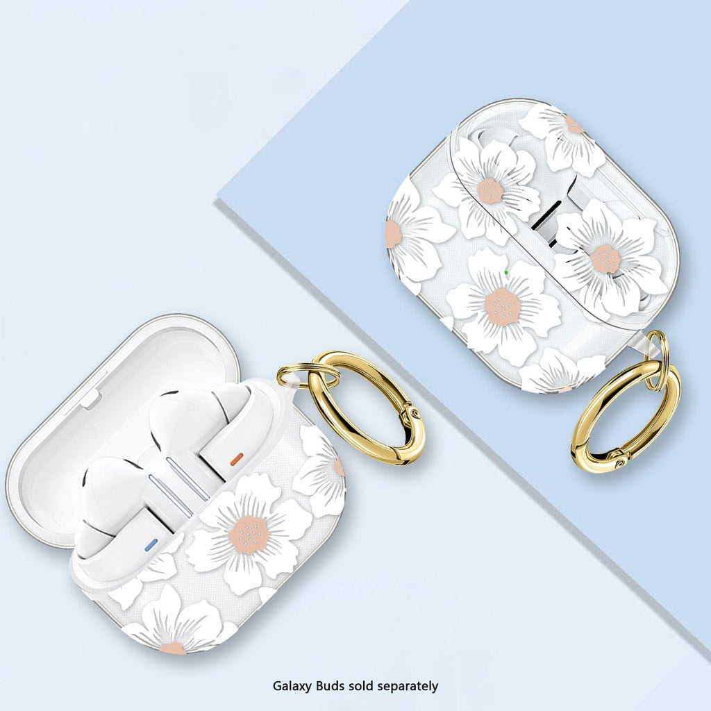 Estuche para Samsung Galaxy Buds3, Buds3 Pro y Buds3 FE - Transparente con mosquetón | Serie Venture