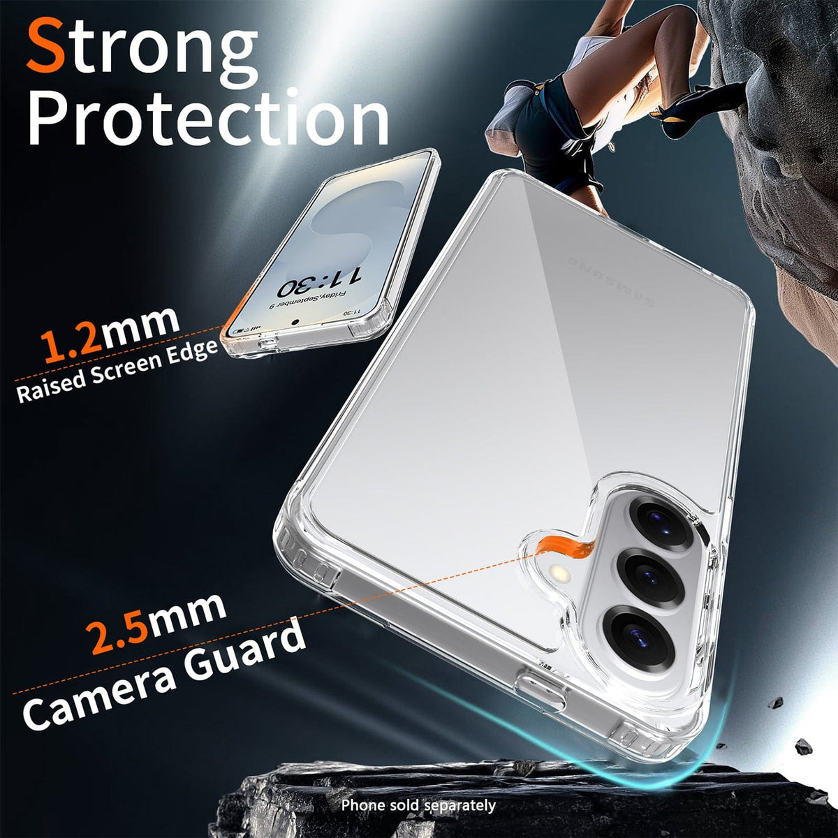 Samsung Galaxy S26+ Clear Case - Anti-Slip Grip | Venture Series