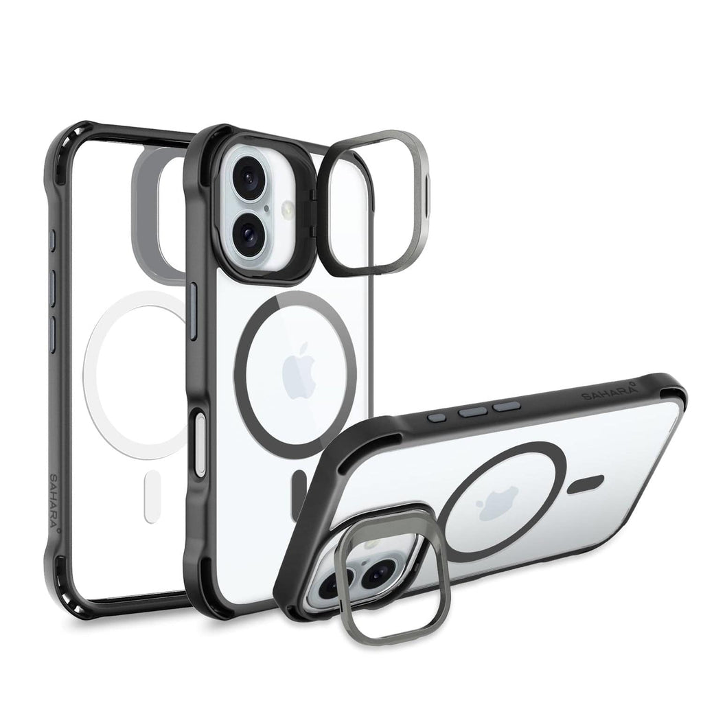 Funda Transparente con Soporte para iPhone 16 - Antideslizante, Resistente, MagSafe | Serie Venture