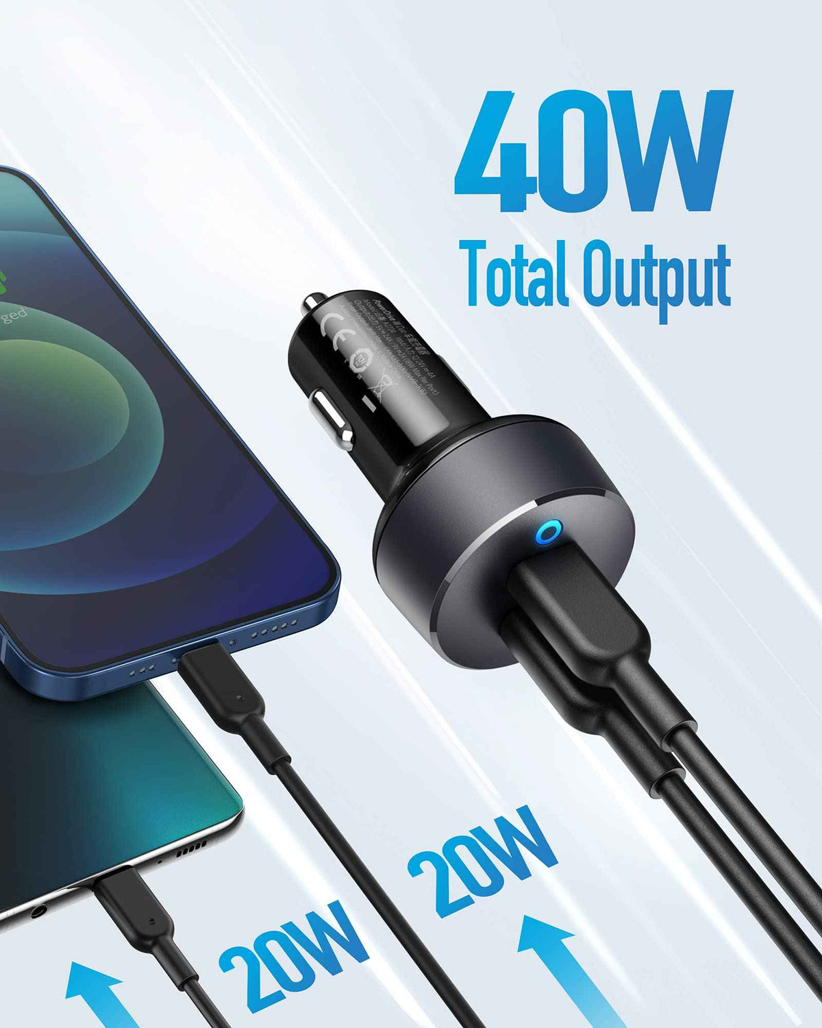 Anker <b>PowerDrive III</b> Duo USB-C Car Charger