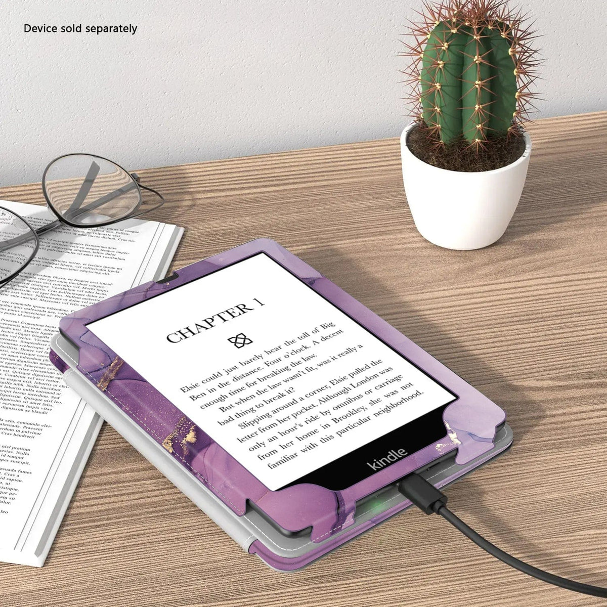 Amazon Kindle Paperwhite (2024) y funda Colorsoft - Folio, correa de mano y soporte | Serie Indy