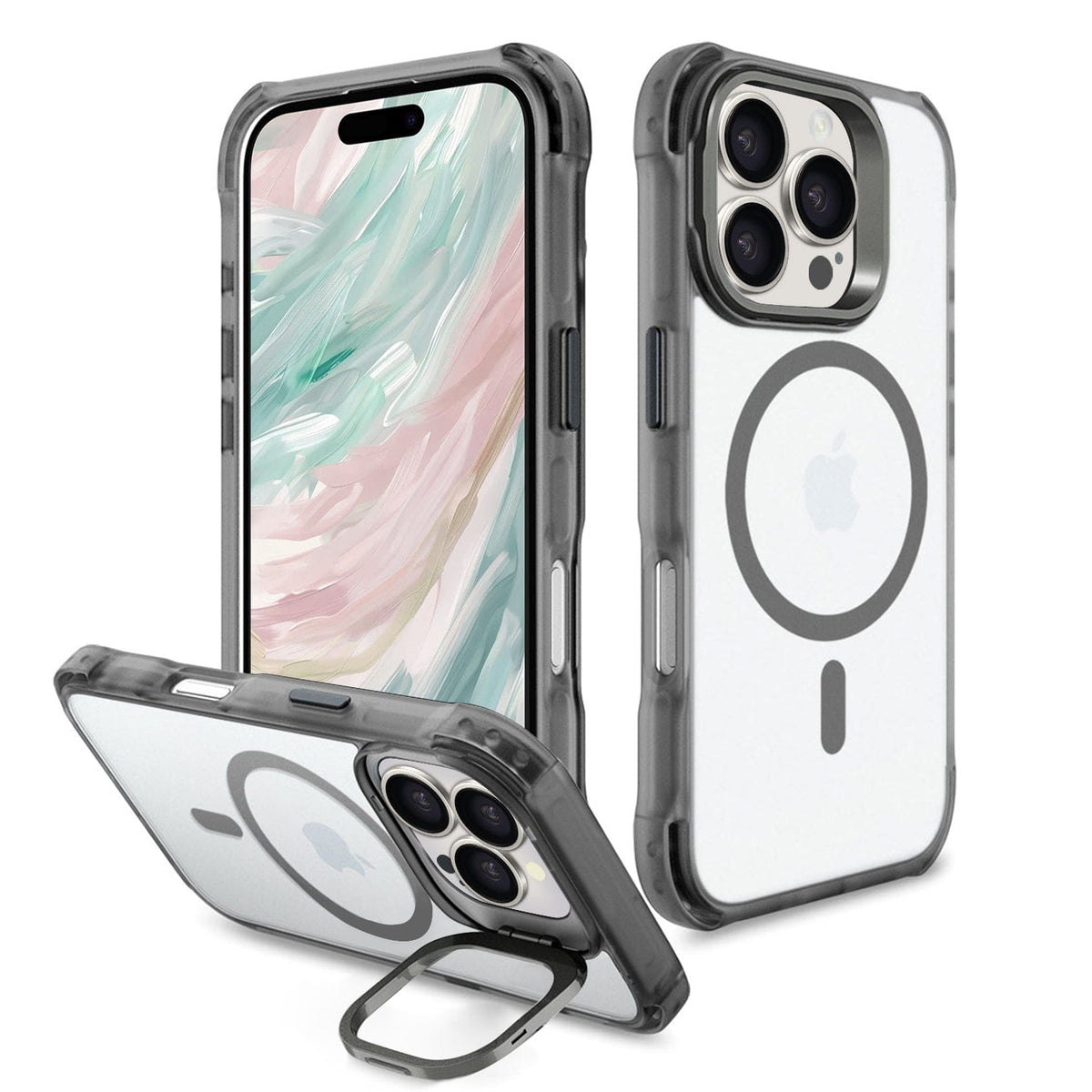 iPhone 16 Pro Max クリアキックスタンドケース – 滑り止め、頑丈、MagSafe対応 | ベンチャーシリーズ