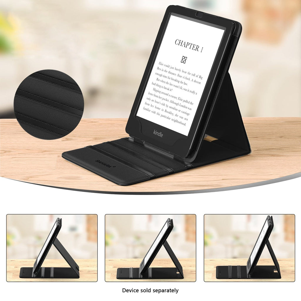 Amazon Kindle Paperwhite (2024) y funda Colorsoft - Folio vertical, soporte | Serie Indy