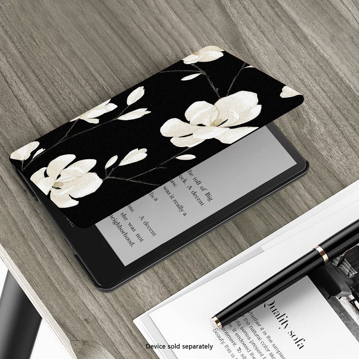 Funda Amazon Kindle (2024) - Tipo libro, Cuero vegano | Serie Indy