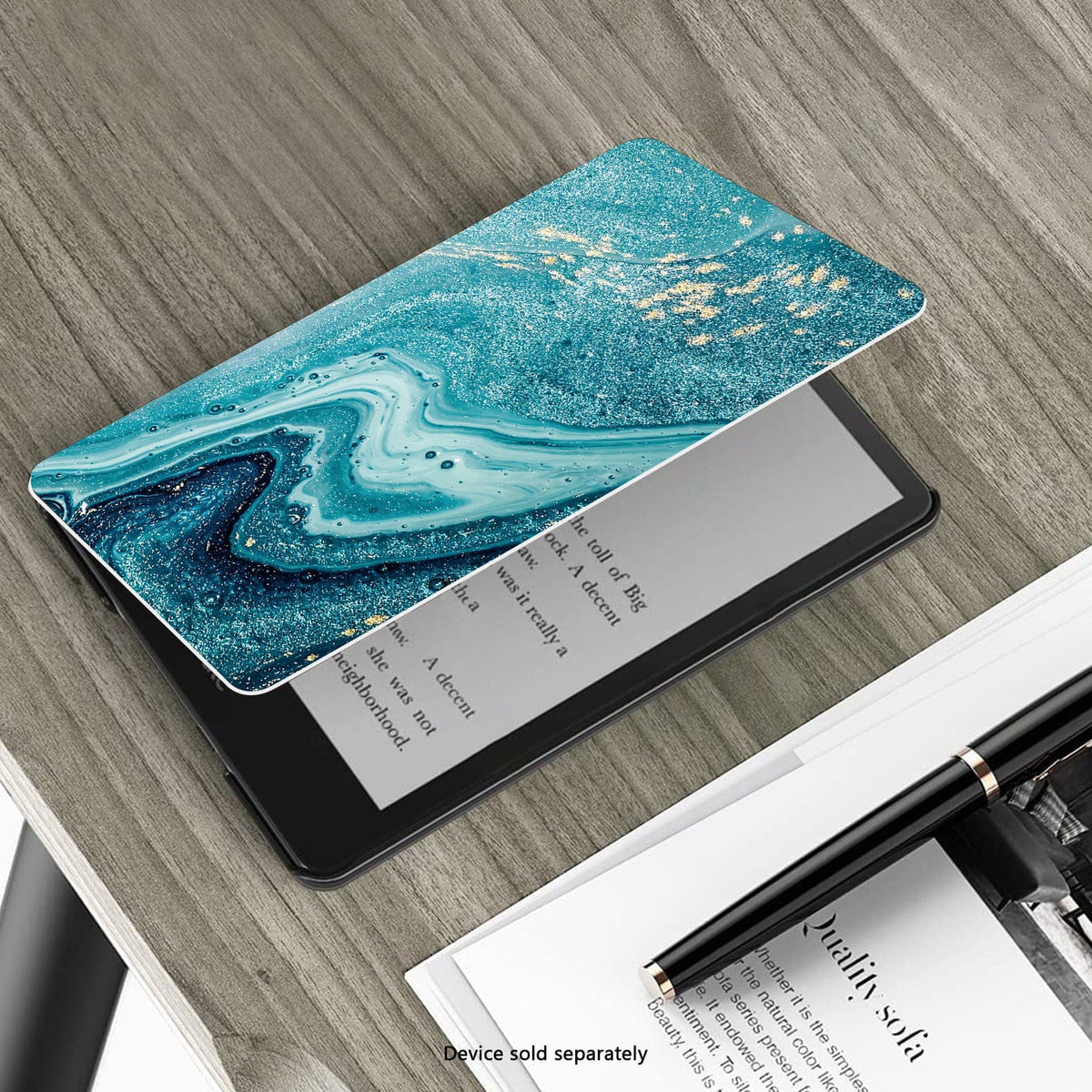 Funda Amazon Kindle (2024) - Tipo libro, Cuero vegano | Serie Indy