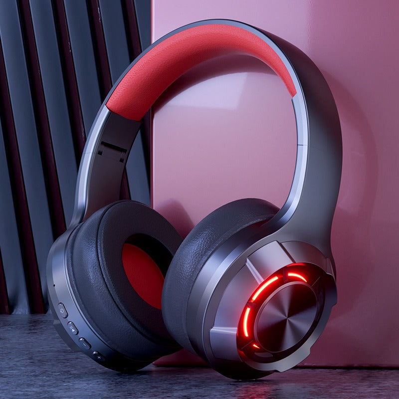 Auriculares inalámbricos Bluetooth con iluminación LED para esports con batería de ultralarga duración, auriculares para ordenador tipo C