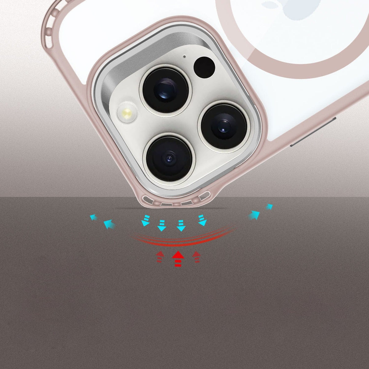 iPhone 16 Pro Max クリアキックスタンドケース – 滑り止め、頑丈、MagSafe対応 | ベンチャーシリーズ