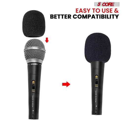 5Core Microphone Cover Soft Foam Mic Windscreen Windproof Sponge for