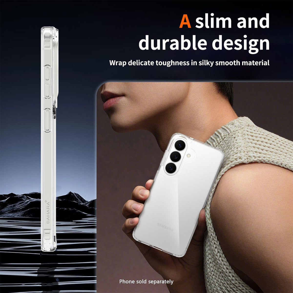 Funda Transparente Samsung Galaxy S26 - Agarre Antideslizante | Serie Venture